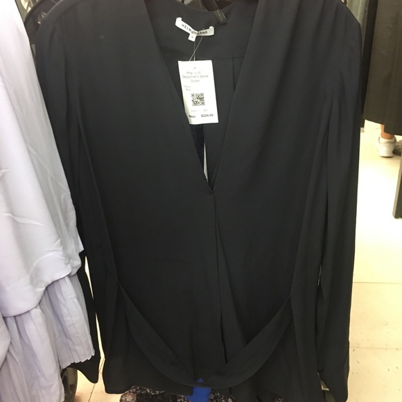 { Helmut Lang } Open Back Tie Top in Navy - Picture 2 of 5